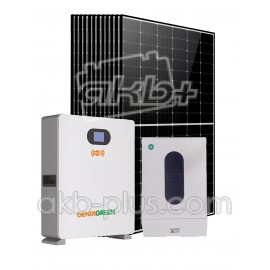 Солнечная электростанция 5кВт (Donnergy 5кВт/ GENIXGREEN LiFePO4 5,12кВт/ 10x DMEGC 450Вт) Солнечная электростанция 5кВт (Donnergy 5кВт/ GENIXGREEN LiFePO4 5,12кВт/ 10x DMEGC 450Вт)